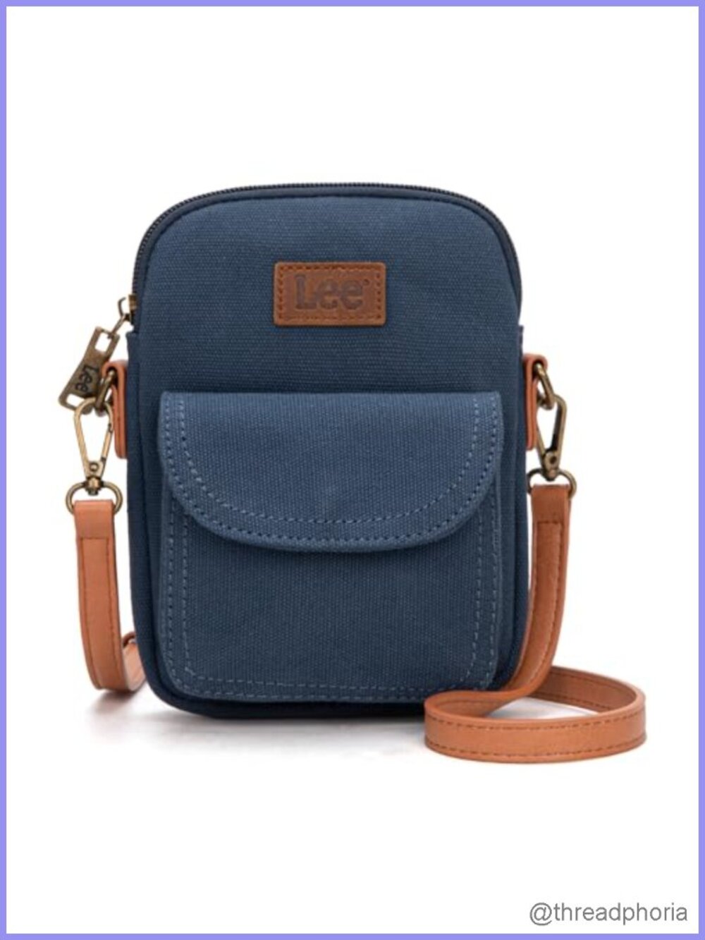 Small Crossbody Phone Purse Denim Canvas Adjustable Strap
